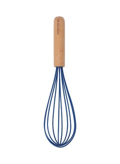 Silicone Egg Whisk Wooden Handle Egg Beater Rf10654 Blue