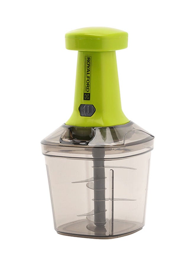 Royalford Push Chopper 6-Tier Ss Blade Set Fast And Effective Chopping Container Large Capacity Assorted 1000ml  - Image 4