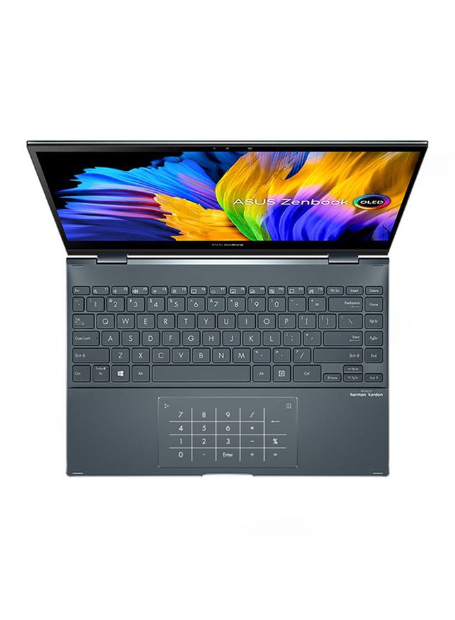 أسوس - لابتوب زنبوك فليب 13 BX363 بشاشة مقاس 13.3 بوصة ومعالج كور i7-1165G7 / ذاكرة وصول عشوائي 16 جيجابايت / 512 جيجابايت إس إس دي / إنتل ايريس Xe جرافيكس / ويندوز 10 برو العربية رمادي باين - Image 1
