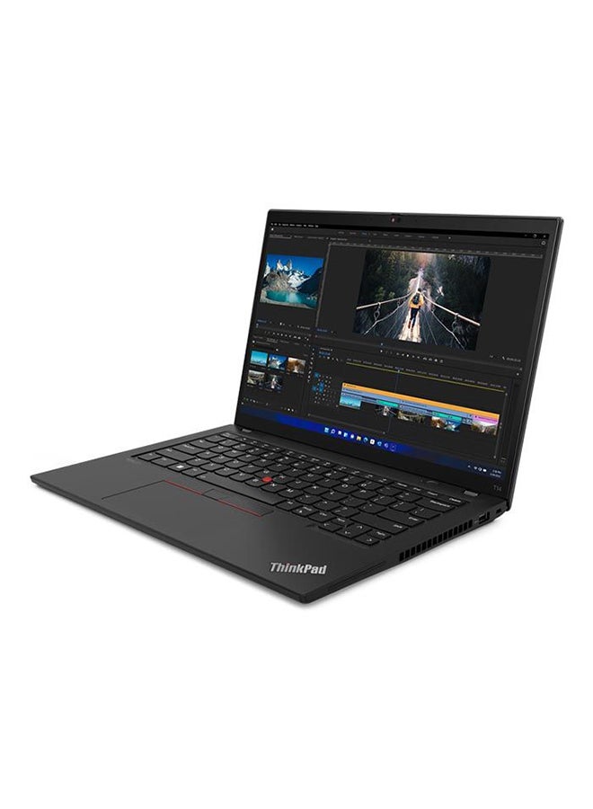 Lenovo - ThinkPad T14 (Upgraded Version) Laptop With 14-Inch Display, Core i7-1255U Processor/16GB RAM/512GB SSD/Intel Iris Xe Graphics/Windows 11 Pro Arabic black Arabic black - Image 1