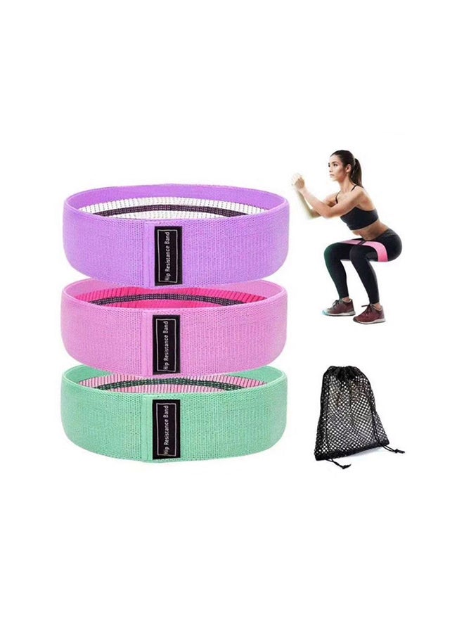 3-Piece Exercise Resistance Loop Bands L/M/L/XLNone L/M/L/XLNone