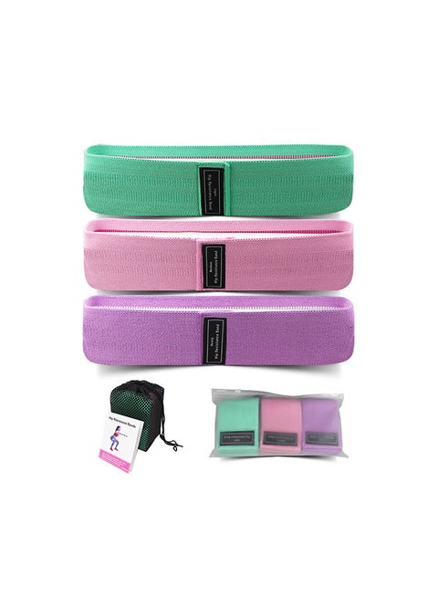 3-Piece Exercise Resistance Loop Bands L/M/L/XLNone L/M/L/XLNone