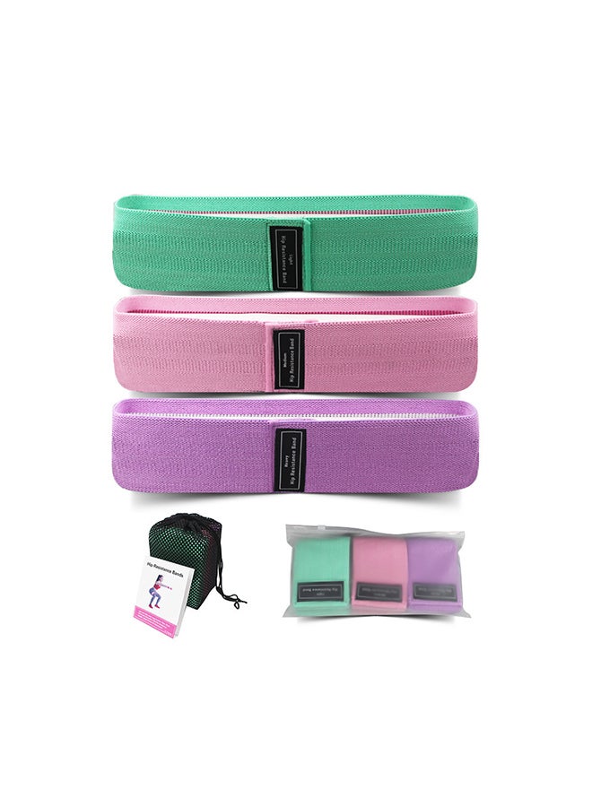 3-Piece Exercise Resistance Loop Bands L/M/L/XLNone L/M/L/XLNone