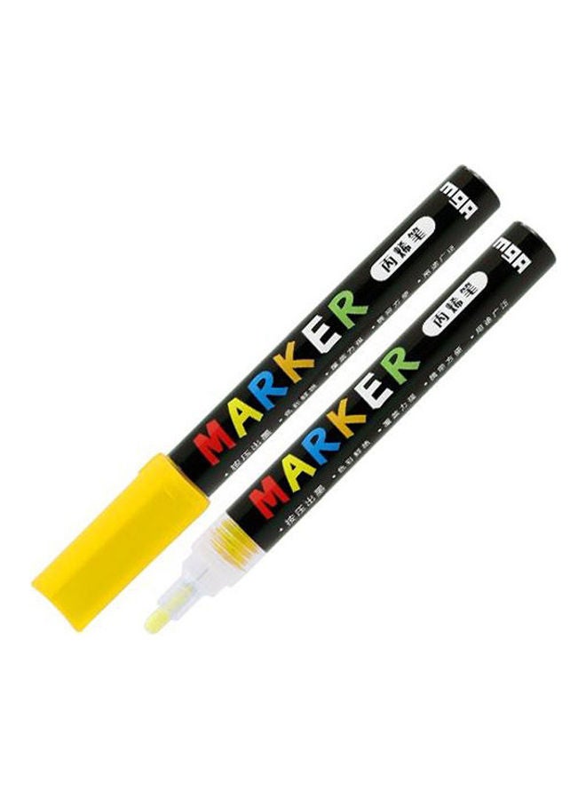 M&G Yellow Acrylic Marker 2Mm Ink Black-Yellow  - Image 1