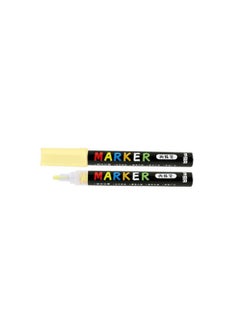 M&G Naples Yellow Acrylic Marker 2Mm Ink Black-Yellow  - Image 2