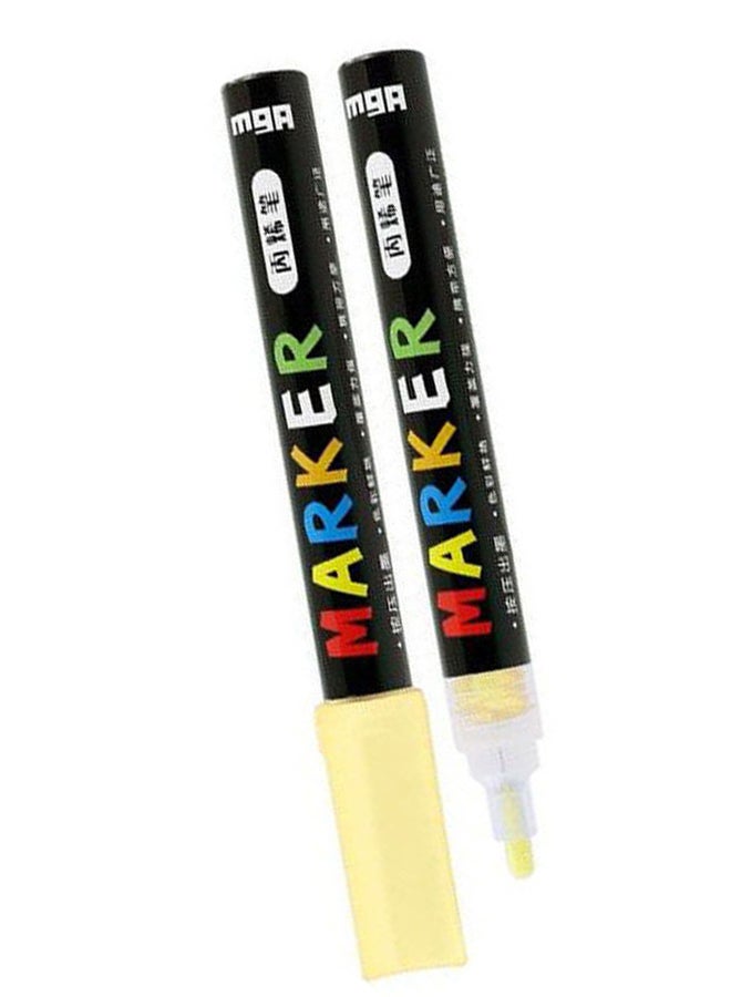 M&G Naples Yellow Acrylic Marker 2Mm Ink Black-Yellow  - Image 3
