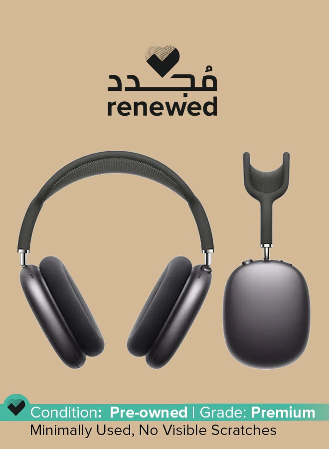Apple - Renewed - AirPods Max Bluetooth Over-Ear Active Noise Cancellation Headphones Space Gray - Image 1