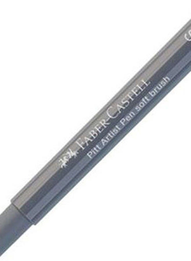 FABER-CASTELL India Ink Pitt Artist  Pen Soft Brush Grey - Image 1