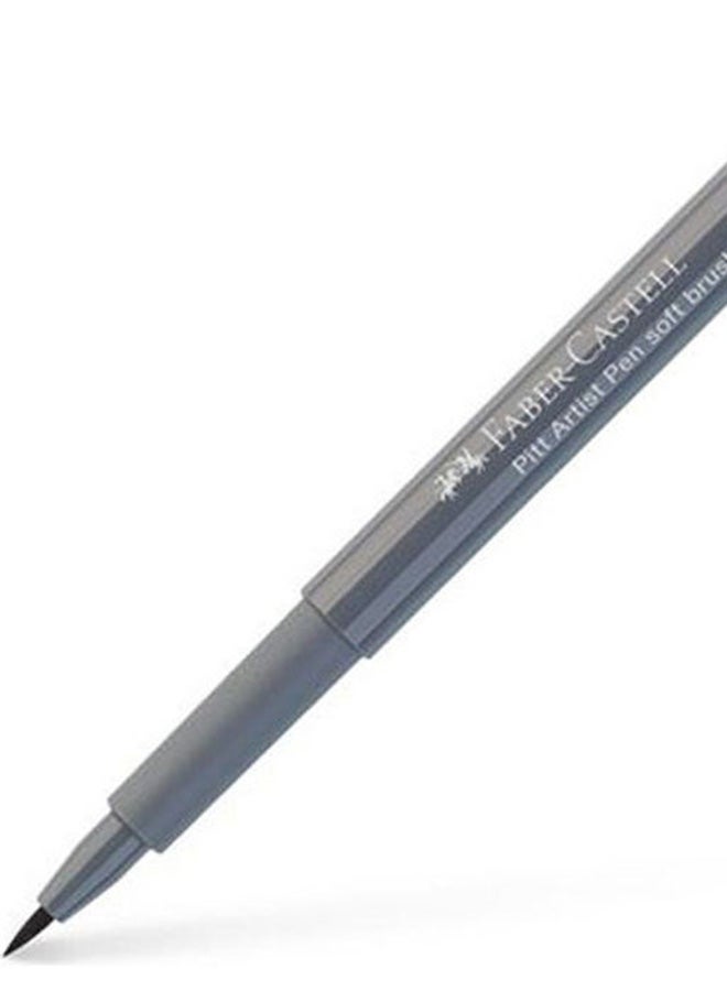FABER-CASTELL India Ink Pitt Artist  Pen Soft Brush Grey - Image 2