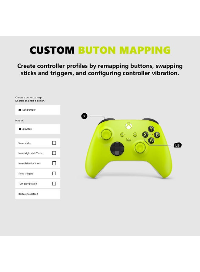 Microsoft - Xbox Wireless Controller For Xbox Series X|S, Xbox One, Windows10, Android, And IOS- Electric Volt - Image 1