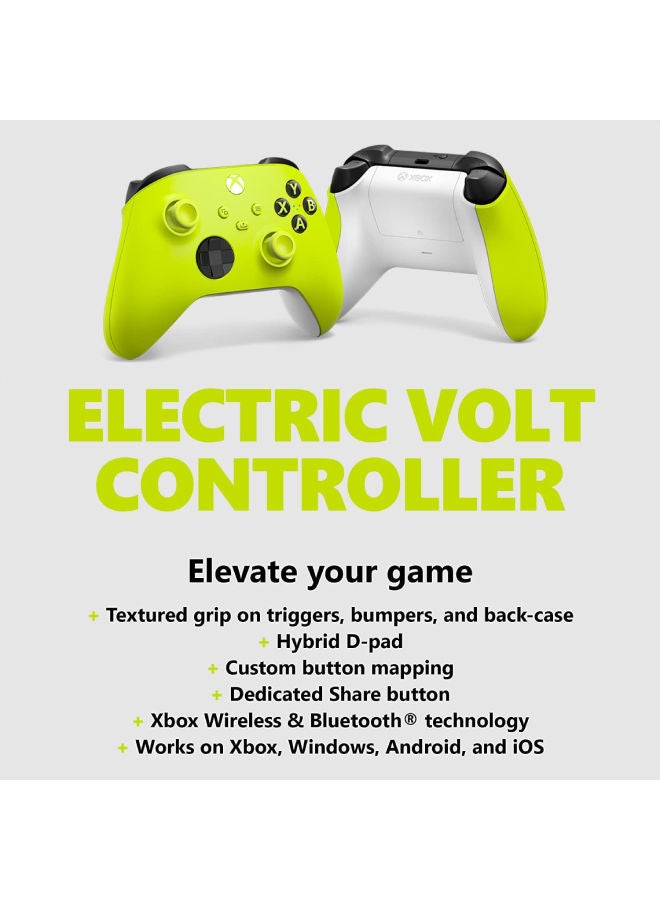 Microsoft - Xbox Wireless Controller For Xbox Series X|S, Xbox One, Windows10, Android, And IOS- Electric Volt - Image 1