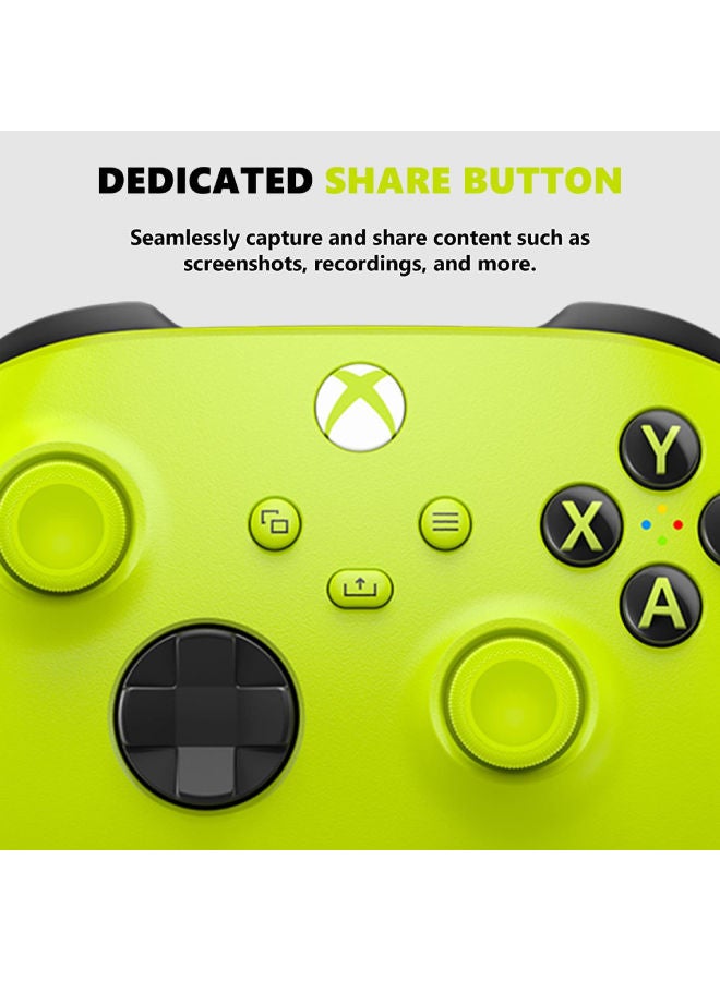 Microsoft - Xbox Wireless Controller For Xbox Series X|S, Xbox One, Windows10, Android, And IOS- Electric Volt - Image 1