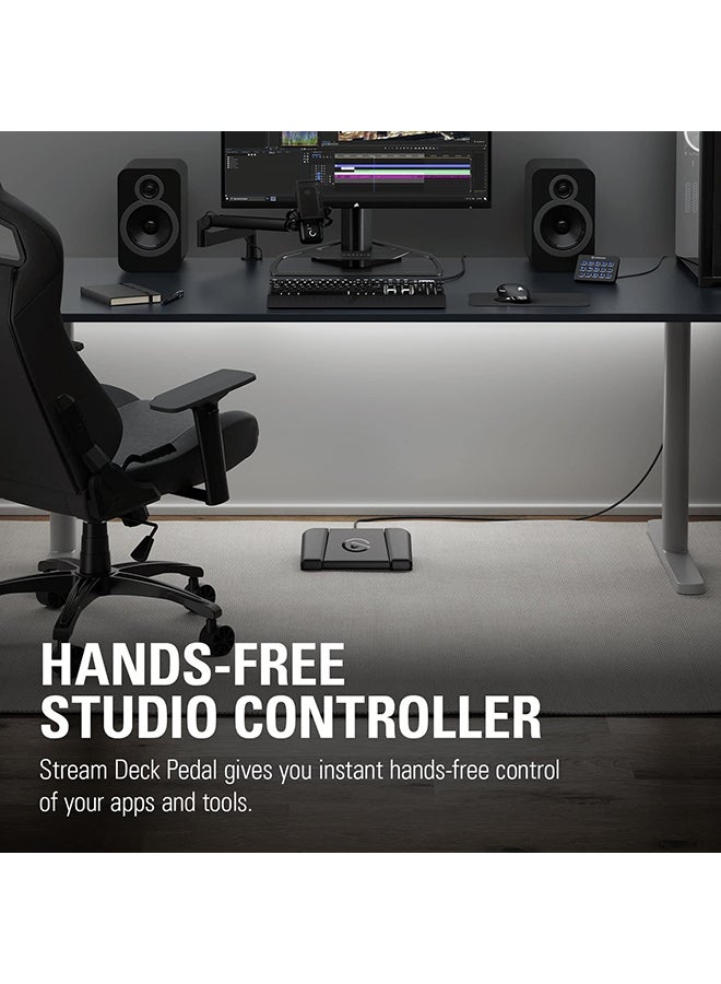CORSAIR - Elgato Stream Deck Pedal – Hands-Free Studio Controller - Image 1