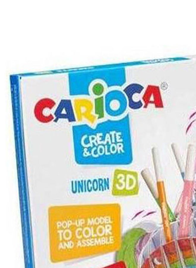 carioca Create And Color Unicorn 3D With 18 Felt Tip Prns Multicolour - Image 4