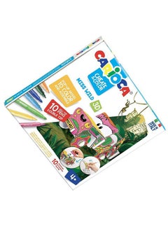 carioca Create & Color 3D Puzzle Miss Wild Popup Model And Color 10 Coloring Felt Double Tip Pens Markers For 4 Years Kids Multicolour  - Image 2