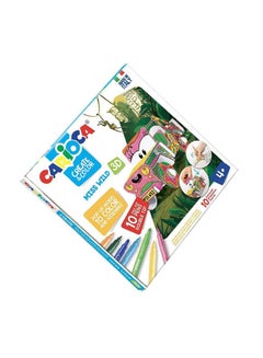 carioca Create & Color 3D Puzzle Miss Wild Popup Model And Color 10 Coloring Felt Double Tip Pens Markers For 4 Years Kids Multicolour  - Image 3