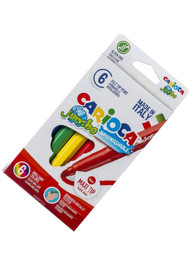 carioca Jumbo Set Of  6 Colors Jumbo   6 Mm Pensitaly Multicolour  - Image 2