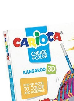 carioca Create & Color 3D Puzzle Kangaroo Popup Model And Color 18 Coloring Felt Tip Pens Markers For Kids Multicolour  - Image 5