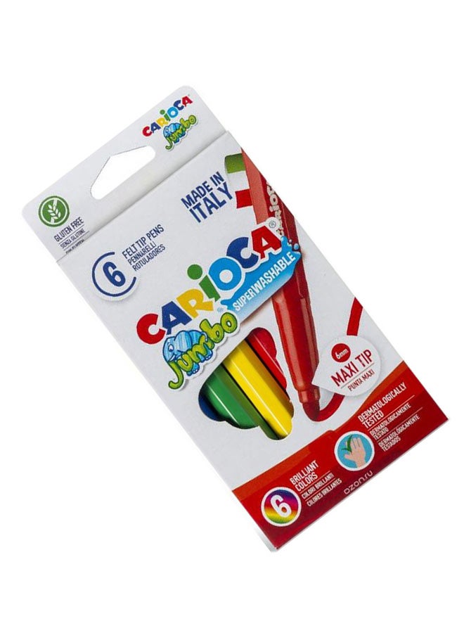 carioca Jumbo Set Of  6 Colors Jumbo   6 Mm Pensitaly Multicolour  - Image 3