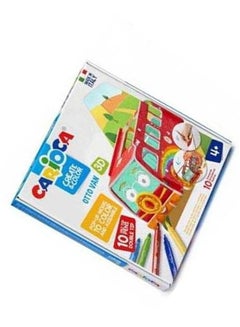 carioca Create & Color 3D Puzzle Miss Wild Popup Model And Color 10 Coloring Felt Double Tip Pens Markers For 4 Years Kids Multicolour  - Image 3