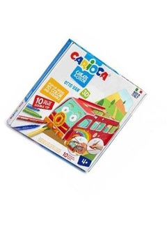 carioca Create & Color 3D Puzzle Miss Wild Popup Model And Color 10 Coloring Felt Double Tip Pens Markers For 4 Years Kids Multicolour  - Image 2