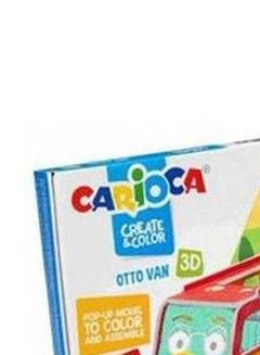 carioca Create & Color 3D Puzzle Miss Wild Popup Model And Color 10 Coloring Felt Double Tip Pens Markers For 4 Years Kids Multicolour  - Image 5