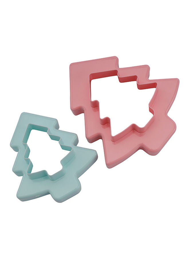 Double Side Cookie Cutter 2pcs PP Polymer Cutter RF10963 Tree Shape Cookie Cutter Baking Tools & Accessories Soft Edge Cookie Cutter Multicolour 12x11.5x4cm