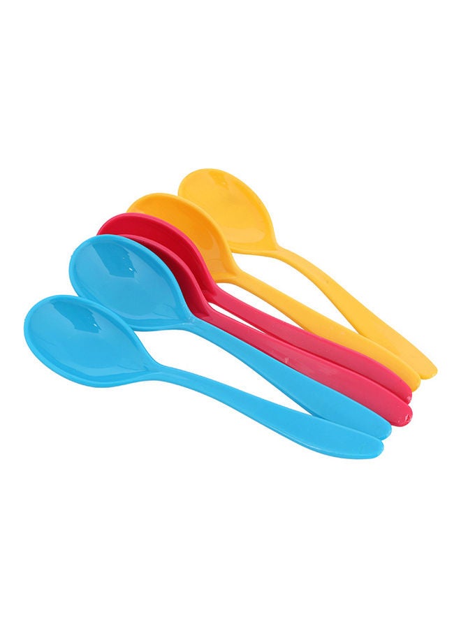 Royalford 6-Piece Boutique Premium Quality Plastic Spoon RF11130 Blue /Red/Yellow - Image 3