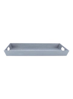 Royalford Rectangular Leather Design Serving Tray Breakfast Cereal Dessert Serving Tray Ideal for Home & Restaurant Elegant & Beautiful Sleek Design Easy to Clean Assorted Colors 44x29x4.5cm  - Image 1