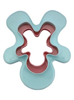 Double-Side Toy-Shaped Cookie Cutter- RF10972 Polymer Cookie and Fondant Cutter BPA-Free and Odor-Free Teddy Shaped Cutter Pink and Blue Pack of 2 Multicolour 12x11x11cm