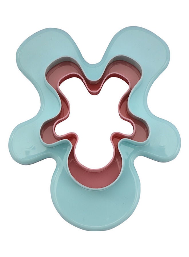 Royalford Double-Side Toy-Shaped Cookie Cutter- RF10972 Polymer Cookie and Fondant Cutter BPA-Free and Odor-Free Teddy Shaped Cutter Pink and Blue Pack of 2 Multicolour 12x11x11cm  - Image 1