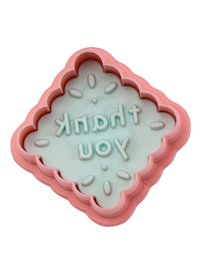 Royalford Wishes Cookie Cutter with Handle- RF10975 Plastic Cookie and Fondant Cutter with a Plunger BPA-Free and Odor-Free Cutter with English Writings Multicolour 6x5x5cm  - Image 2
