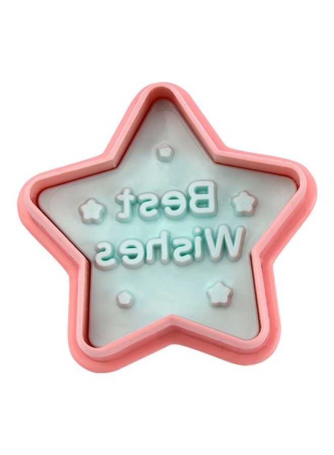 Royalford Wishes Cookie Cutter with Handle- RF10975 Plastic Cookie and Fondant Cutter with a Plunger BPA-Free and Odor-Free Cutter with English Writings Multicolour 6x5x5cm  - Image 3