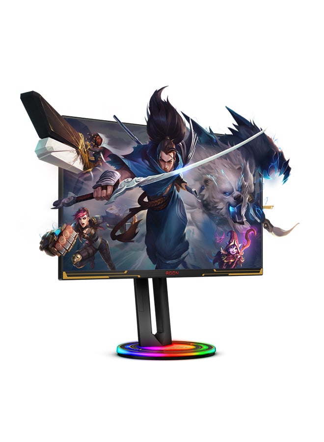 AOC AG275QXL 27 inch (IPS) League of Legends Official Tournament Gaming Monitor, Quad HD (2560 x 1440), 170Hz, 1ms(GtG), VESA DisplayHDR 400, HDMI 2.0 x 2, DisplayPort 1.4 x 2, G-SYNC, LightFX RGB LEDs Black & Gold  - Image 2