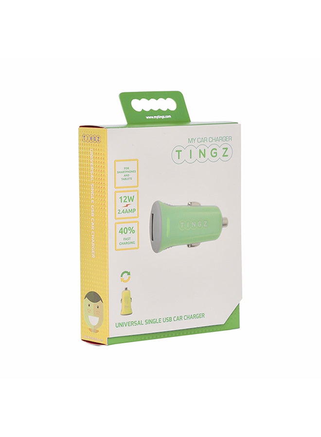 My Car Charger 2.4A Universal Single USB Car Charger Green/Yellow - v1679407541/N11083887A_1