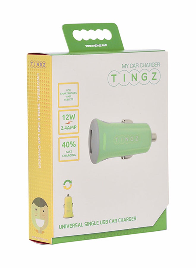 My Car Charger 2.4A Universal Single USB Car Charger Green/Yellow - v1679407541/N11083887A_2