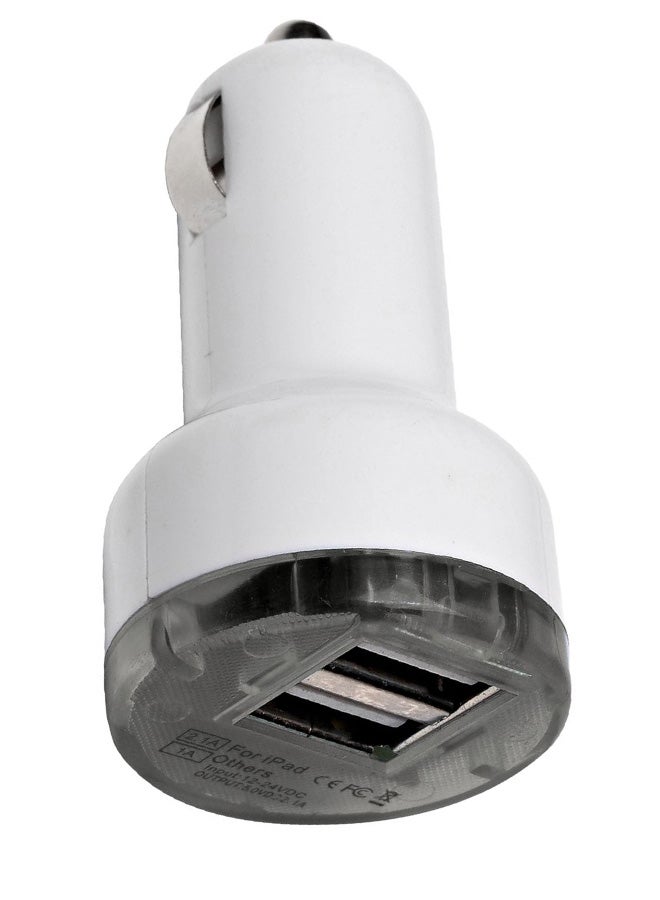 Sandberg - Dual Car Charger 1A+2.4A White - Image 1