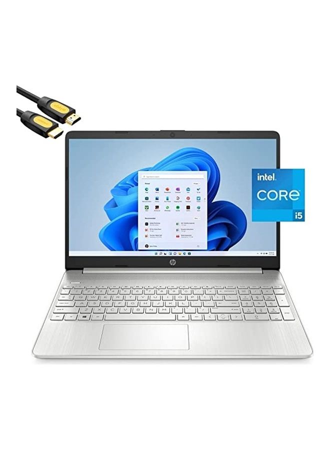 HP - HP 15.6'' FHD IPS Micro-Edge (Upgraded Version) Laptop, Quad-Core i5-1135G7 up to 4.2GHz, 16GB RAM, 1TB PCIe SSD, USB-C, HDMI, WiFi, SD Reader, Full Size KB, M-ytrix HDMI Cable, Win 11 QWERTY US Keyboard English ‎Natural Silver - Image 1