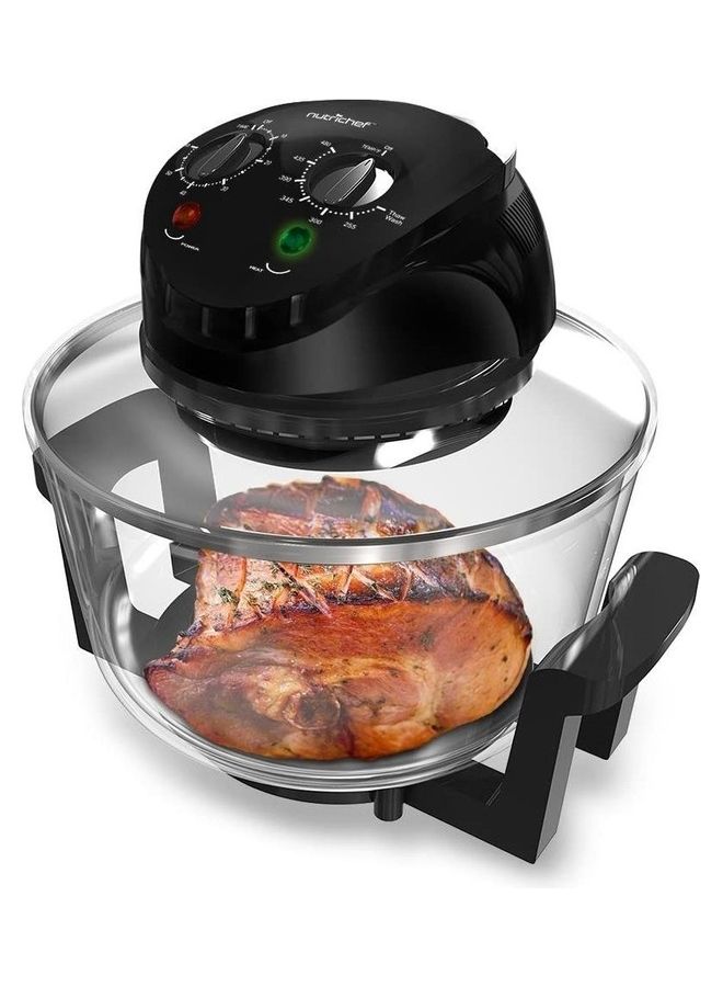 DESSINI - Flavor Wave Turbo Halogen Oven Includes Glass Bowl Broil Rack And Toasting Rack 220-240 V/50Hz 1400 W HG-F11 Black - Image 1