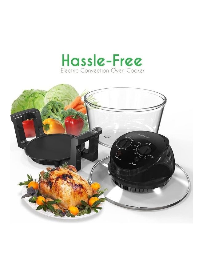 DESSINI - Flavor Wave Turbo Halogen Oven Includes Glass Bowl Broil Rack And Toasting Rack 220-240 V/50Hz 1400 W HG-F11 Black - Image 1