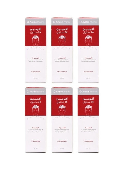 أفوجين 5% مينوكسيديل محلول لمنع تساقط الشعر 6 عبوات لمدة 6 أشهر 4 عبوات تكفي 4 شهور 6لا شيء