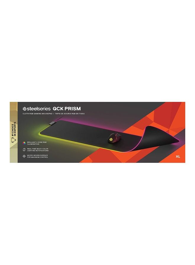 SteelSeries QcK Gaming Mouse Pad - XL RGB Prism Cloth