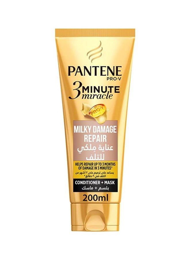 Pantene 3 Minute Miracle Milky Damage Repair Conditioner + Mask 200ml  - Image 1
