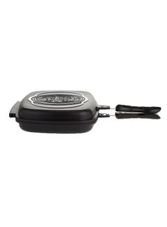 DESSINI Two Sided Double Grill Pressure Pan Black/Silver/Red 40cm  - Image 2