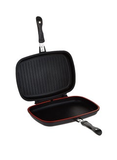 DESSINI Two Sided Double Grill Pressure Pan Black/Silver/Red 40cm  - Image 4