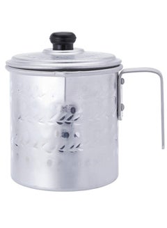 Ayda Arabic Coffee Karak Chai Fountain Gas Top Camping Kettle, 3 Liter Silver/Black  - Image 1