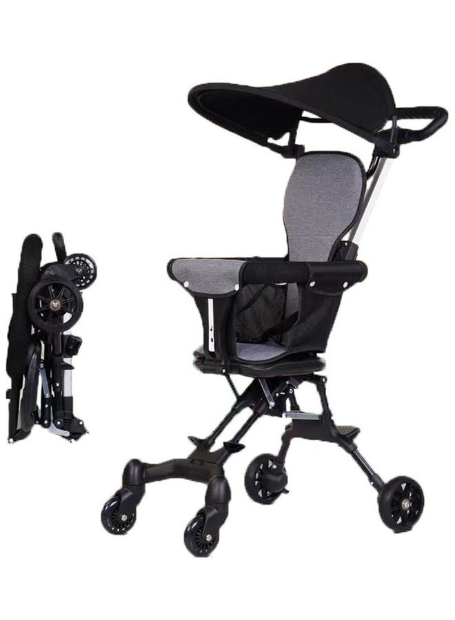 Rock Pow 4 Wheels Baby Stroller Lightweight Quick One Hand Fold With Top Tray Compact And Stylish Design For Newborn To 3 Years  - Image 1