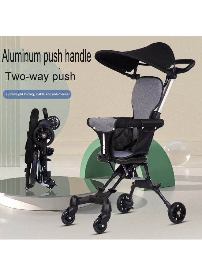 Rock Pow 4 Wheels Baby Stroller Lightweight Quick One Hand Fold With Top Tray Compact And Stylish Design For Newborn To 3 Years  - Image 2
