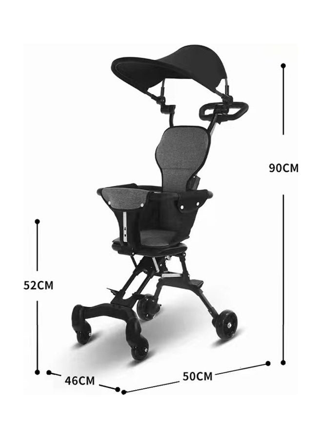 Rock Pow 4 Wheels Baby Stroller Lightweight Quick One Hand Fold With Top Tray Compact And Stylish Design For Newborn To 3 Years  - Image 3