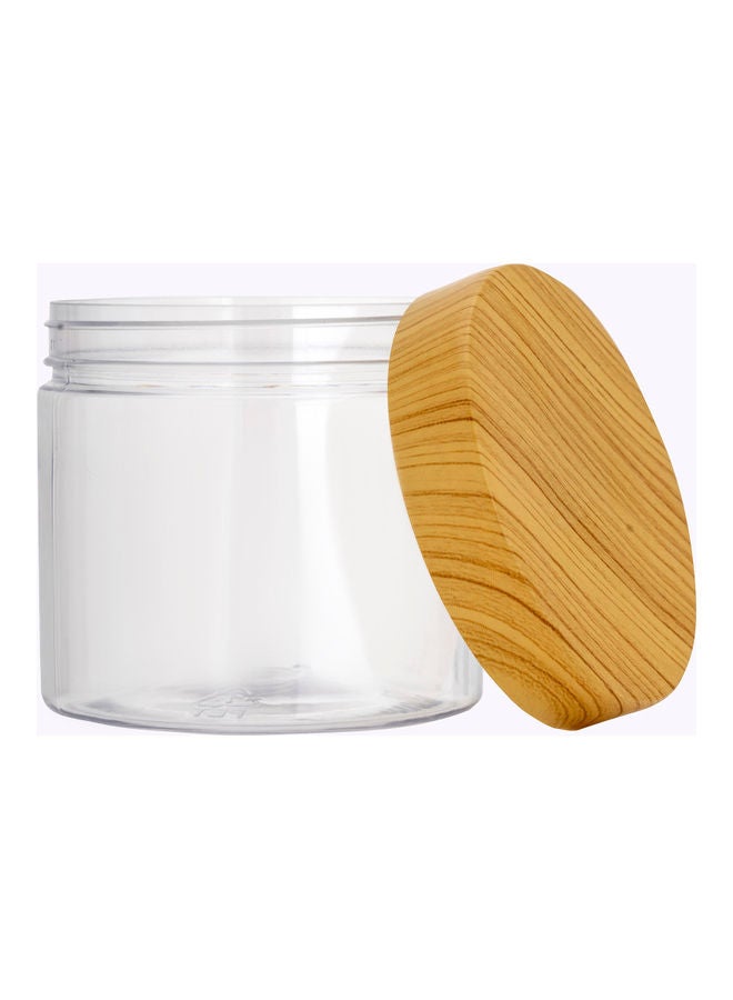 Royalford Royalford Round Air-Tight PET Jar, 400ml Plastic Container, RF10506 Transparent Storage Jar BPA-Free Container for Display, Pantry, Home & Kitchen Storage CLEAR,BEIGE  - Image 2